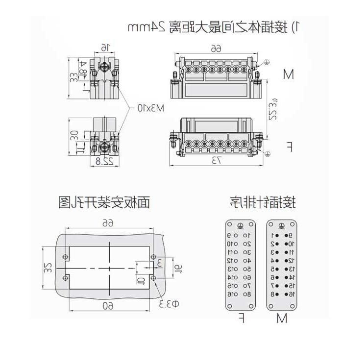 公芯件、螺钉压接、适配H16A外壳、HA-016-M、09200162612